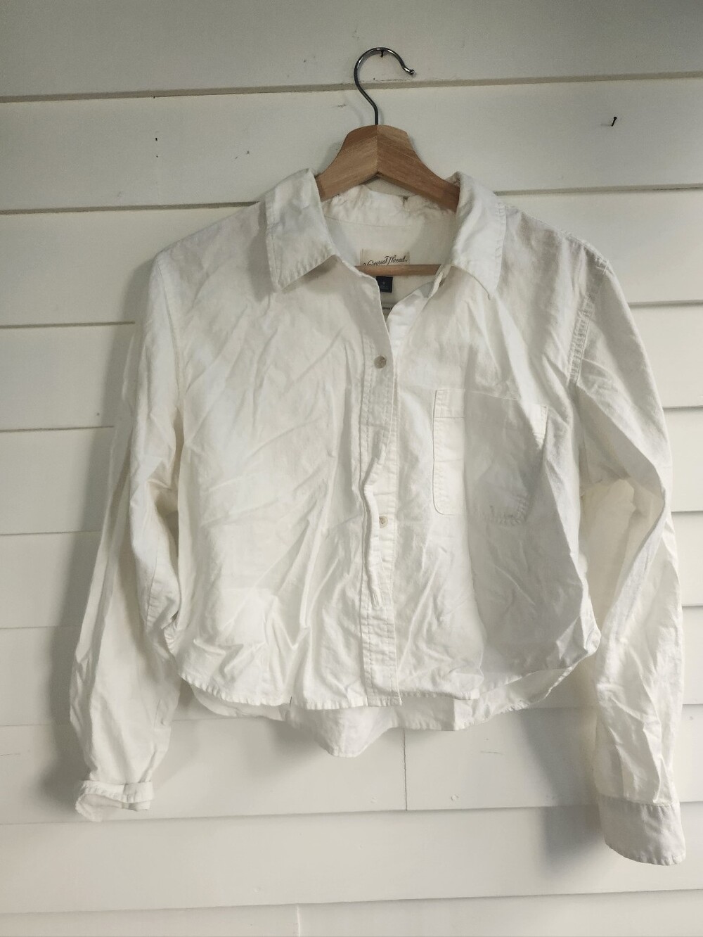 100% cotton cropped oxford